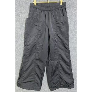 Free People Pants Women Small Black‎ Off The Record Wide Leg 32" Low Rise NWOT